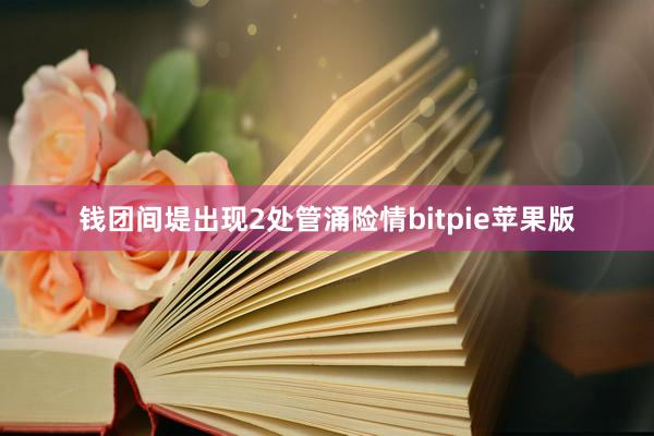 钱团间堤出现2处管涌险情bitpie苹果版