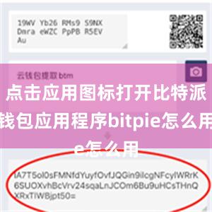 点击应用图标打开比特派钱包应用程序bitpie怎么用