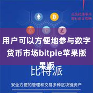 用户可以方便地参与数字货币市场bitpie苹果版