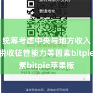 统筹考虑中央与地方收入划分、税收征管能力等因素bitpie苹果版